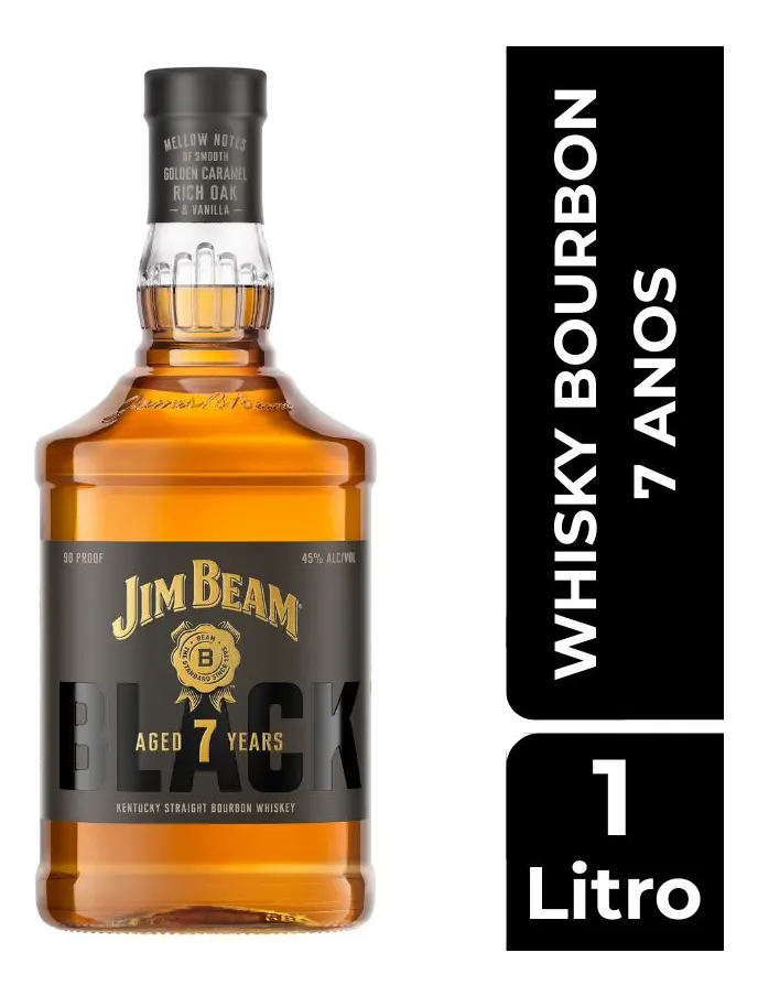 Whisky Bourbon Jim Beam Black 7 Anos 1L