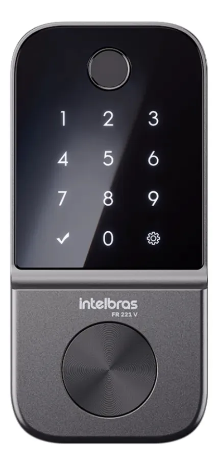 Fechadura Digital de Embutir Biométrica FR 221V Intelbras