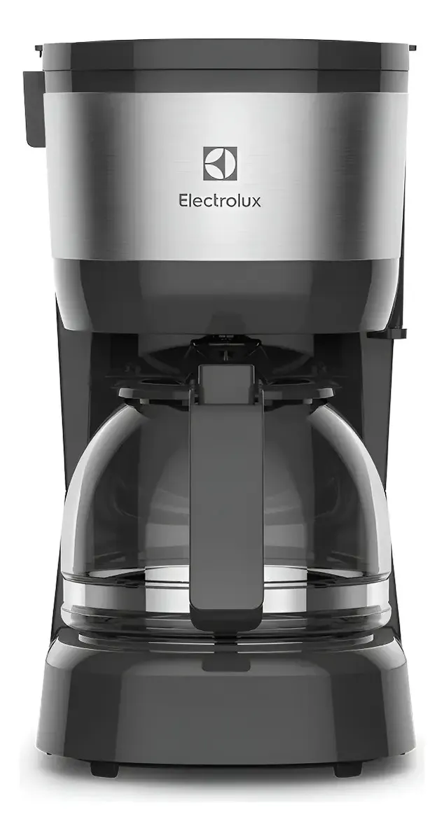 Cafeteira Elétrica Electrolux Inox 15 xicaras com 600ml capacidade filtro permanente removivel corta pingos e função manter aquecido sistema ECM10