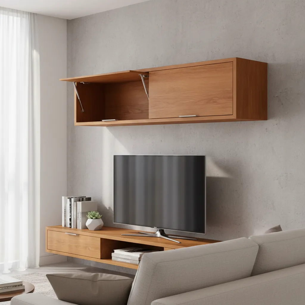 Armário Aéreo Com Porta Nicho Mdf Estante Tv Livros Painel S