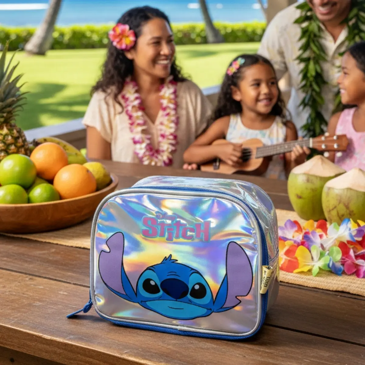 Lancheira Stitch Bolsa Térmica Escolar Infantil Stich Prata