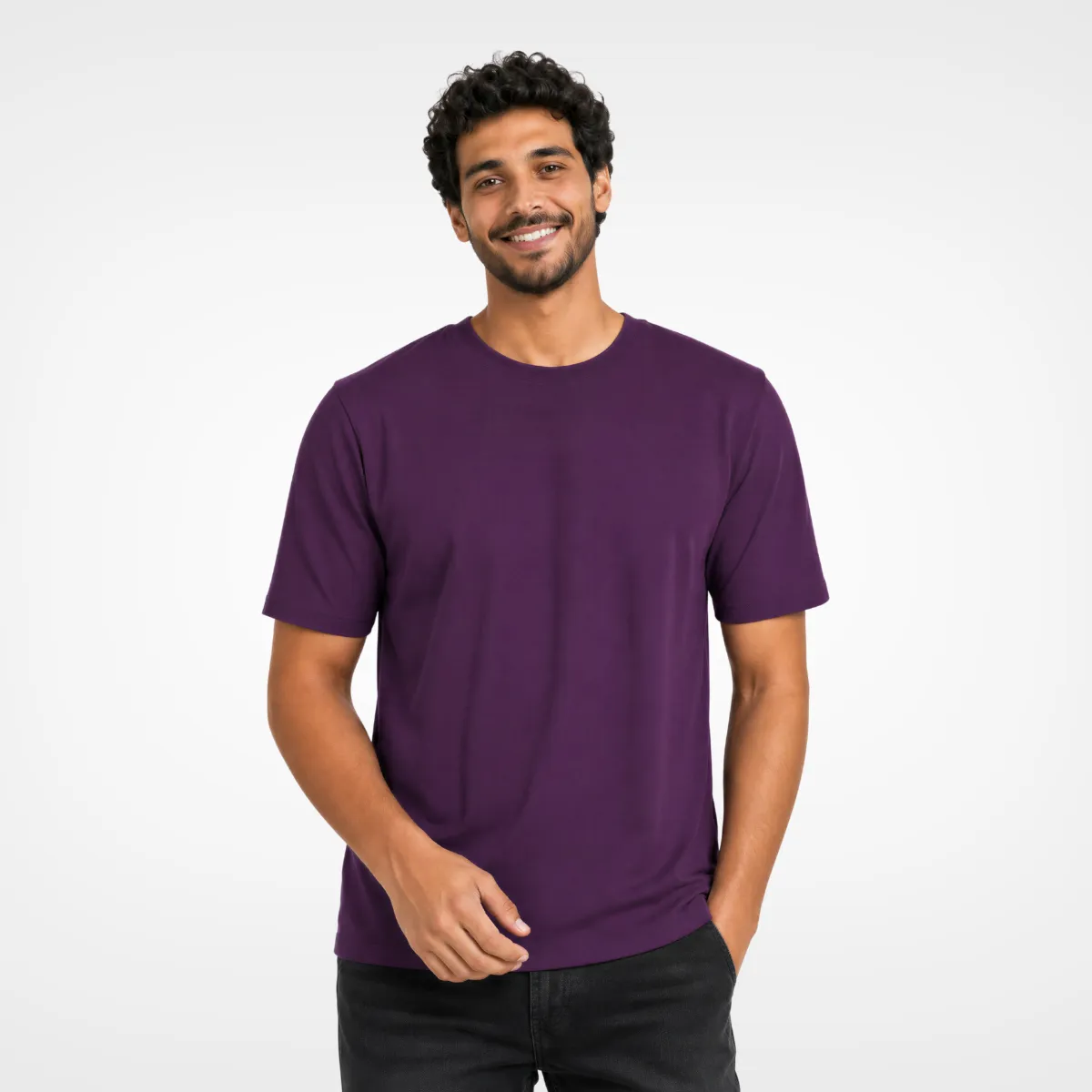 Camiseta Masculina Feminina Básica Algodão Paleta Roxa