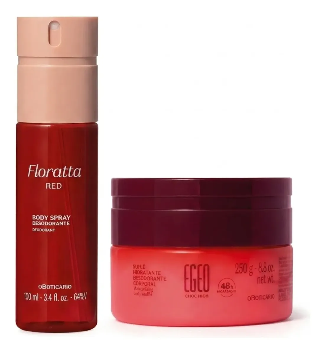Combo Floratta Red E Egeo Choc High: Body Spray 100ml + Sufl